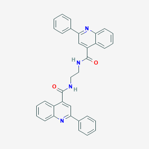 molecular formula C34H26N4O2 B443153 2-phenyl-N-(2-{[(2-phenyl-4-quinolinyl)carbonyl]amino}ethyl)-4-quinolinecarboxamide 
