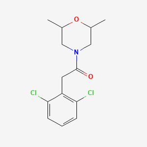 molecular formula C14H17Cl2NO2 B4431531 4-[(2,6-dichlorophenyl)acetyl]-2,6-dimethylmorpholine 