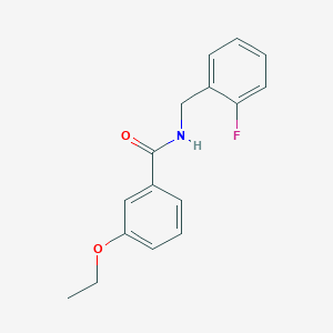 molecular formula C16H16FNO2 B4431536 3-ethoxy-N-(2-fluorobenzyl)benzamide 