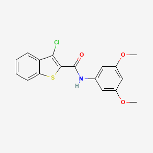 molecular formula C17H14ClNO3S B4431544 3-chloro-N-(3,5-dimethoxyphenyl)-1-benzothiophene-2-carboxamide 