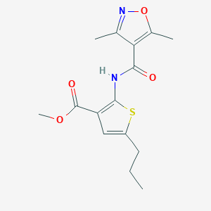 methyl 2-{[(3,5-dimethyl-4-isoxazolyl)carbonyl]amino}-5-propyl-3-thiophenecarboxylate