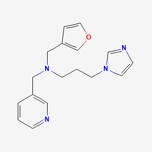 molecular formula C17H20N4O B4431554 (3-furylmethyl)[3-(1H-imidazol-1-yl)propyl](pyridin-3-ylmethyl)amine 