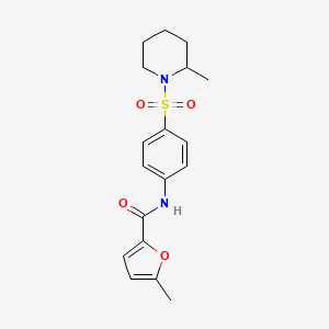 5-methyl-N-{4-[(2-methyl-1-piperidinyl)sulfonyl]phenyl}-2-furamide