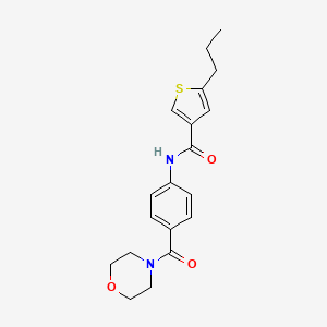 N-[4-(4-morpholinylcarbonyl)phenyl]-5-propyl-3-thiophenecarboxamide