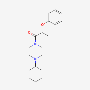 molecular formula C19H28N2O2 B4431579 1-cyclohexyl-4-(2-phenoxypropanoyl)piperazine 