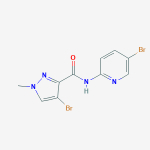 molecular formula C10H8Br2N4O B443162 4-bromo-N-(5-bromo-2-pyridinyl)-1-methyl-1H-pyrazole-3-carboxamide 