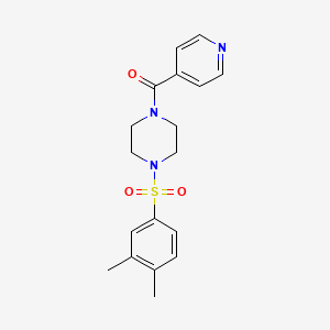 1-[(3,4-dimethylphenyl)sulfonyl]-4-isonicotinoylpiperazine