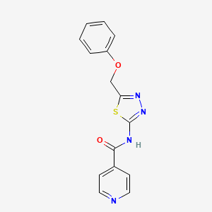 N-[5-(phenoxymethyl)-1,3,4-thiadiazol-2-yl]isonicotinamide