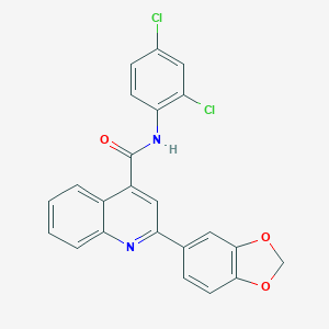 molecular formula C23H14Cl2N2O3 B443165 2-(1,3-benzodioxol-5-yl)-N-(2,4-dichlorophenyl)quinoline-4-carboxamide 