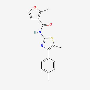 2-methyl-N-[5-methyl-4-(4-methylphenyl)-1,3-thiazol-2-yl]-3-furamide