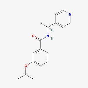 3-isopropoxy-N-[1-(4-pyridinyl)ethyl]benzamide