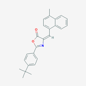 molecular formula C25H23NO2 B443167 2-(4-tert-butylphenyl)-4-[(4-methyl-1-naphthyl)methylene]-1,3-oxazol-5(4H)-one 