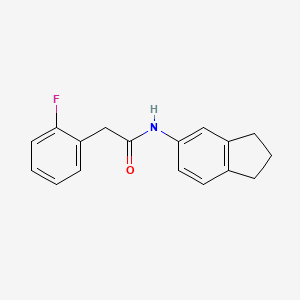 N-(2,3-dihydro-1H-inden-5-yl)-2-(2-fluorophenyl)acetamide