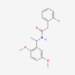 N-[1-(2,5-dimethoxyphenyl)ethyl]-2-(2-fluorophenyl)acetamide