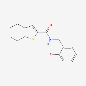 molecular formula C16H16FNOS B4431696 N-(2-fluorobenzyl)-4,5,6,7-tetrahydro-1-benzothiophene-2-carboxamide 