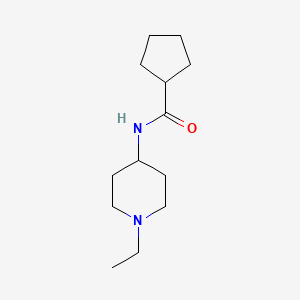 molecular formula C13H24N2O B4431714 N-(1-ethyl-4-piperidinyl)cyclopentanecarboxamide 