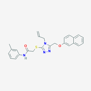 molecular formula C25H24N4O2S B443172 2-({4-allyl-5-[(2-naphthyloxy)methyl]-4H-1,2,4-triazol-3-yl}sulfanyl)-N-(3-methylphenyl)acetamide 