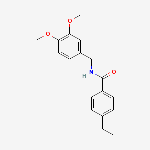 molecular formula C18H21NO3 B4431723 N-(3,4-dimethoxybenzyl)-4-ethylbenzamide 