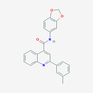 molecular formula C24H18N2O3 B443173 N-(1,3-benzodioxol-5-yl)-2-(3-methylphenyl)quinoline-4-carboxamide 