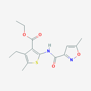 ethyl 4-ethyl-5-methyl-2-{[(5-methyl-3-isoxazolyl)carbonyl]amino}-3-thiophenecarboxylate