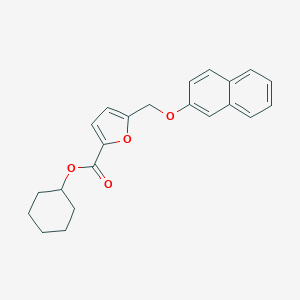 molecular formula C22H22O4 B443175 Cyclohexyl 5-[(2-naphthyloxy)methyl]-2-furoate 
