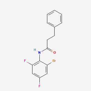 molecular formula C15H12BrF2NO B4431766 N-(2-bromo-4,6-difluorophenyl)-3-phenylpropanamide 