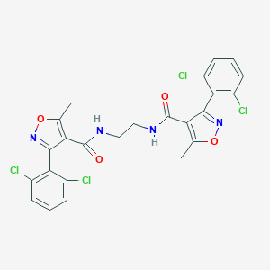 molecular formula C24H18Cl4N4O4 B443177 3-(2,6-dichlorophenyl)-N-[2-({[3-(2,6-dichlorophenyl)-5-methylisoxazol-4-yl]carbonyl}amino)ethyl]-5-methylisoxazole-4-carboxamide 