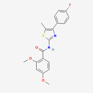 molecular formula C19H17FN2O3S B4431774 N-[4-(4-fluorophenyl)-5-methyl-1,3-thiazol-2-yl]-2,4-dimethoxybenzamide 