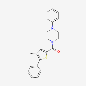 molecular formula C22H22N2OS B4431778 1-[(4-methyl-5-phenyl-2-thienyl)carbonyl]-4-phenylpiperazine 