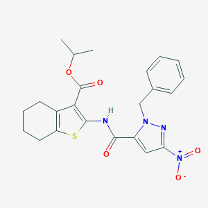 isopropyl 2-[({1-benzyl-3-nitro-1H-pyrazol-5-yl}carbonyl)amino]-4,5,6,7-tetrahydro-1-benzothiophene-3-carboxylate