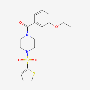 molecular formula C17H20N2O4S2 B4431789 1-(3-ethoxybenzoyl)-4-(2-thienylsulfonyl)piperazine 