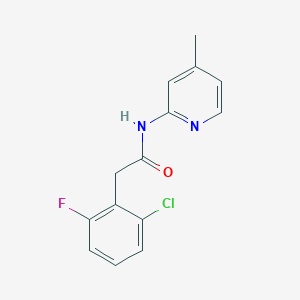 molecular formula C14H12ClFN2O B4431792 2-(2-chloro-6-fluorophenyl)-N-(4-methyl-2-pyridinyl)acetamide 