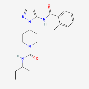 N-(sec-butyl)-4-{5-[(2-methylbenzoyl)amino]-1H-pyrazol-1-yl}-1-piperidinecarboxamide