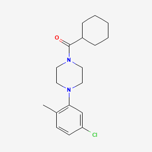 molecular formula C18H25ClN2O B4431836 1-(5-chloro-2-methylphenyl)-4-(cyclohexylcarbonyl)piperazine 