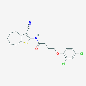 molecular formula C20H20Cl2N2O2S B443184 N-(3-cyano-5,6,7,8-tetrahydro-4H-cyclohepta[b]thiophen-2-yl)-4-(2,4-dichlorophenoxy)butanamide 