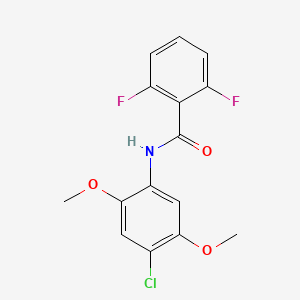 molecular formula C15H12ClF2NO3 B4431849 N-(4-chloro-2,5-dimethoxyphenyl)-2,6-difluorobenzamide 