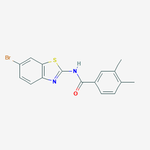 molecular formula C16H13BrN2OS B443187 N-(6-bromo-1,3-benzothiazol-2-yl)-3,4-dimethylbenzamide 