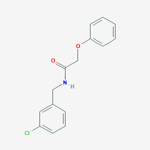 molecular formula C15H14ClNO2 B4431878 N-(3-chlorobenzyl)-2-phenoxyacetamide CAS No. 18861-23-9