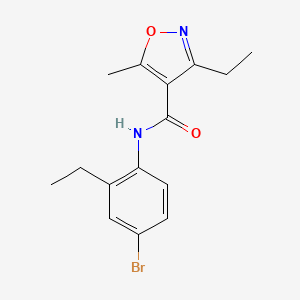 N-(4-bromo-2-ethylphenyl)-3-ethyl-5-methyl-4-isoxazolecarboxamide