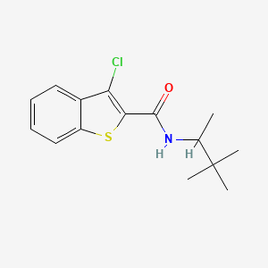 molecular formula C15H18ClNOS B4431891 3-chloro-N-(1,2,2-trimethylpropyl)-1-benzothiophene-2-carboxamide 