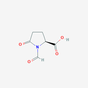 molecular formula C6H7NO4 B044319 (S)-1-Formyl-5-oxopyrrolidine-2-carboxylic acid CAS No. 111798-32-4