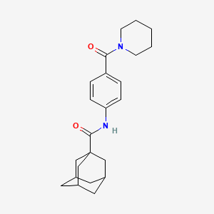 molecular formula C23H30N2O2 B4431908 N-[4-(1-piperidinylcarbonyl)phenyl]-1-adamantanecarboxamide 