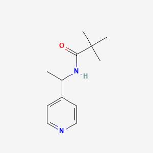 2,2-dimethyl-N-[1-(4-pyridinyl)ethyl]propanamide