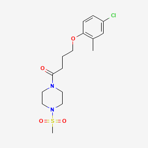 molecular formula C16H23ClN2O4S B4431936 1-[4-(4-chloro-2-methylphenoxy)butanoyl]-4-(methylsulfonyl)piperazine 