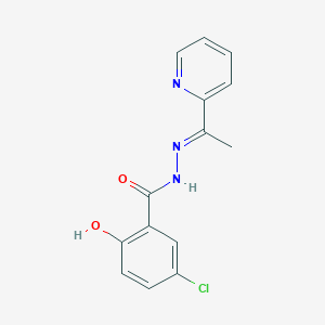 molecular formula C14H12ClN3O2 B443194 5-chloro-2-hydroxy-N'-[1-(2-pyridinyl)ethylidene]benzohydrazide 