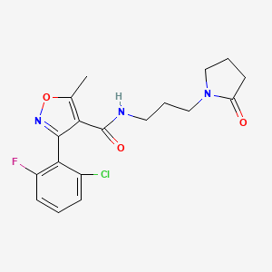 3-(2-chloro-6-fluorophenyl)-5-methyl-N-[3-(2-oxo-1-pyrrolidinyl)propyl]-4-isoxazolecarboxamide