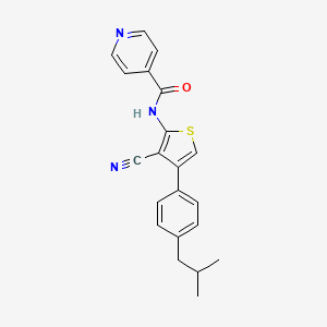 molecular formula C21H19N3OS B4431957 N-[3-cyano-4-(4-isobutylphenyl)-2-thienyl]isonicotinamide 