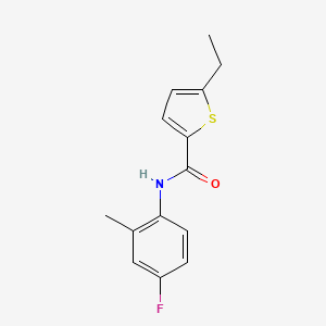 molecular formula C14H14FNOS B4431960 5-ethyl-N-(4-fluoro-2-methylphenyl)-2-thiophenecarboxamide 