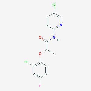 molecular formula C14H11Cl2FN2O2 B4431964 2-(2-chloro-4-fluorophenoxy)-N-(5-chloro-2-pyridinyl)propanamide 