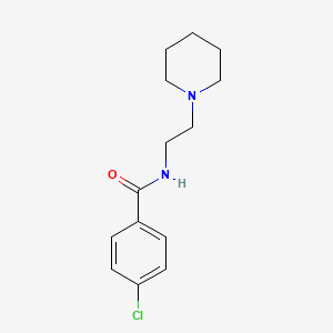 molecular formula C14H19ClN2O B4431970 4-chloro-N-[2-(1-piperidinyl)ethyl]benzamide 